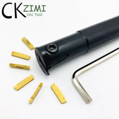 1× MGIVR2520-2 CNC Internal Grooving Holder Tool + 10Pcs 2mm Carbide Insert - Image 1 of 2
