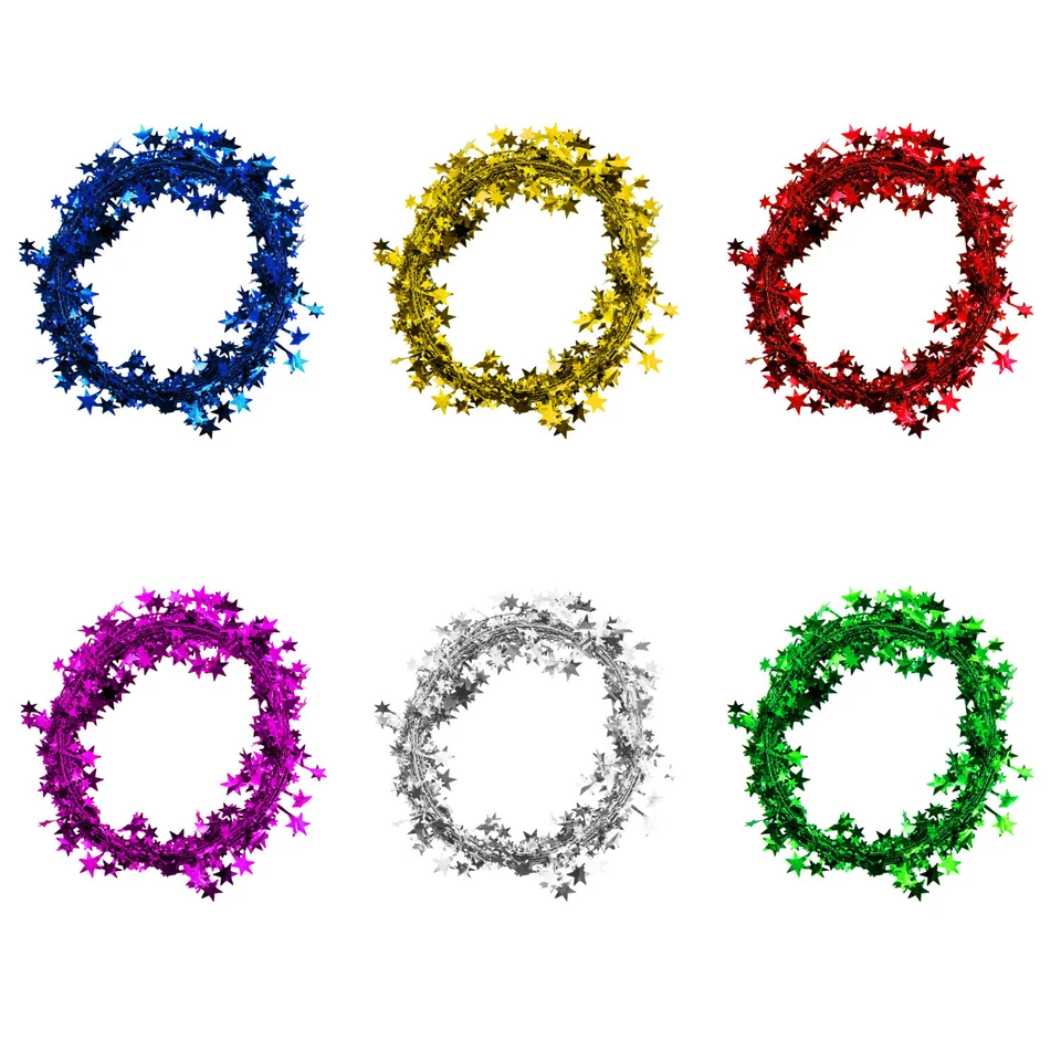 Folien Girlande Stern Draht Lametta Geburtstag Weihnachten Party Deko - wählbar - Bild 1 von 1