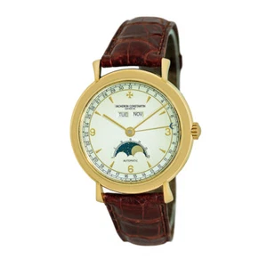 VACHERON CONSTANTIN 18K Yellow Gold 36mm Historiques Triple Calendar 47050 Minty - Picture 1 of 5