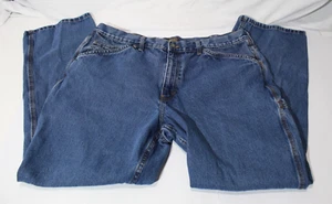 CE Schmidt Workwear Med Wash Blue Carpenter Jeans Men's 42x34 Measures 40x31 - Picture 1 of 15
