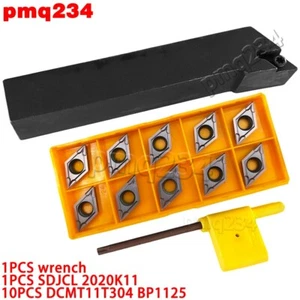 1PCS SDJCL 2020K11 Turning tool holder +10PCS DCMT11T304 Carbide Turning Inserts - Picture 1 of 6