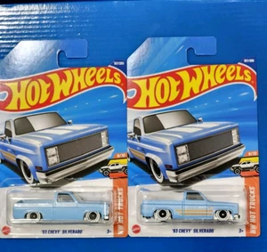 Hot Wheels 2025 Case G '83 Chevy Silverado Light sky blue *ERROR NO TAMPO* - Picture 1 of 3