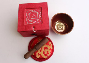 The Root or Base Chakra Sign Painted Singing Bowl