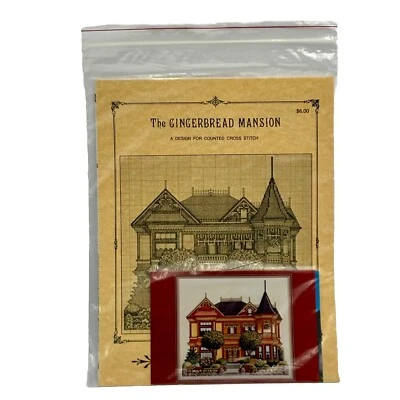 GINGERBREAD MANSION Counted Cross Stitch Chart Victorian House Nancy Spruance - Image 1 of 4