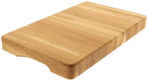 Hackblock Schneidebrett Hackbrett m. Griffmulde aus massiver Eiche 40 x 25 x 4cm - Bild 1 von 6