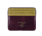 S.T. Dupont Beige & Cognac Leather Card Holder Wallet, 190301, New In Box