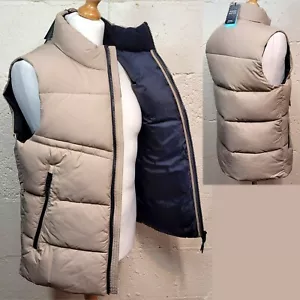 M&S Mens' GOODMOVE Stormwear PADDED GILET ~ Size L ~ STONE (rrp £55) - Picture 1 of 9