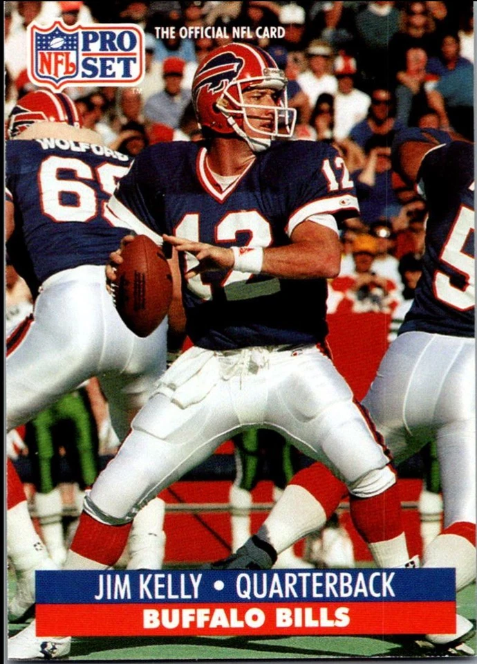 1991 Pro Set FACT Mobil Jim Kelly Buffalo Bills #78 - Image 1 of 2