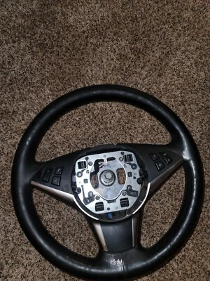 2007 BMW 525XI Steering Wheel Black w/ Multifunction Buttons Switch - Image 1 of 2