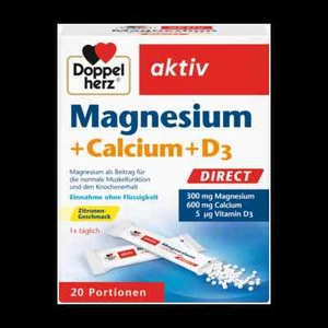 Doppelherz Magnesium + Calcium + D3, 20 Port - Bild 1 von 4