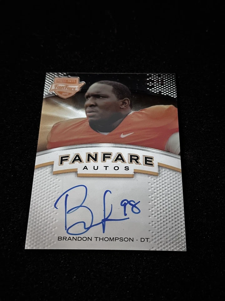 BRANDON THOMPSON 2012 Press Pass Fanfare Rookie Auto RC #21/99 - Image 1 of 1