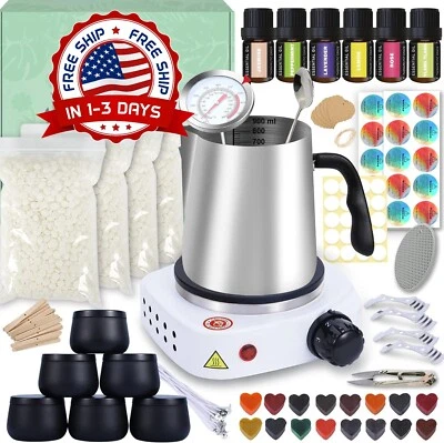 Kit Para Hacer Velas, Kit De Cera De Soja Con Velas De Colores Fácil De Hacer US - Image 1 of 4