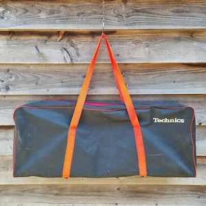 Vintage Technics Electronic Keyboard Case Black Large Carry Bag - Picture 1 of 24