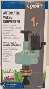 Orbit 57030P 24V Kunststoff Auto Wandler Ventil 1 Zoll  L Einlass grün Reinigungsgerät. - Bild 1 von 2