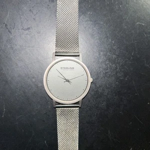 Used SKAGEN STERLING Int. Mens 35mm Quartz Watch Grey Dial Case Bracelet - Picture 1 of 6