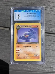 CGC 9 MINT Dark Machamp Team Rocket 1st Edition 27/82 Pokemon Card psa - Picture 1 of 2