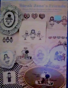 Banar Designs CL-53 SARAH JANE'S FRIENDS Mix Match Cross Stitch Pattern Leaflet - Picture 1 of 1