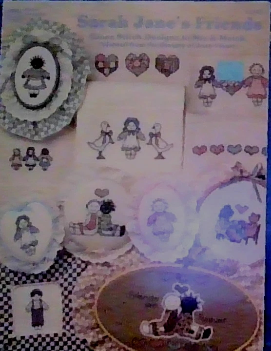 Banar Designs CL-53 SARAH JANE'S FRIENDS Mix Match Cross Stitch Pattern Leaflet - Image 1 of 1