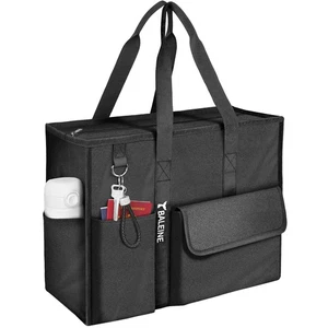Large Utility Tote Bag with Reinforced Bottom, Multi-Pockets and Top Zipper C... - Bild 1 von 7
