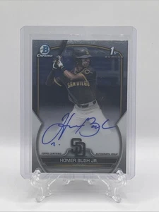 Homer Bush Jr. 1st Bowman Chrome Prospects Auto - 2023 Bowman Chrome #CDA-HB MLB - Bild 1 von 4