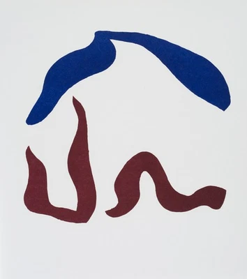 R. PARKER (1922-1990), Ohne Titel, Blau und Rot,  1973, Lith. Minimalismus - Bild 1 von 4