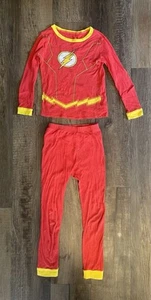 DC Justice League Kids Boys 2-Piece The Flash Superhero Long Sleeve PJs Red Sz 8 - Picture 1 of 6