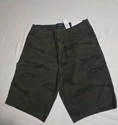Pantalones Cortos American Eagle Para Hombre 34 AEO Flex Chino Frente Plano Entrepierna Camuflados Foto 1 de 4