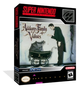 - The Addams Family Vaules SNES Game Case Box + Cover Art Only - Imagen 1 de 9
