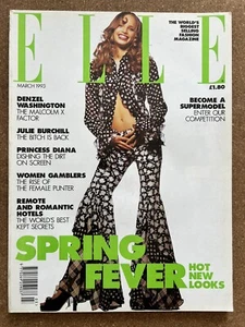 ELLE UK Magazine Vintage Gina Marie March 1993 British Fashion - Picture 1 of 2