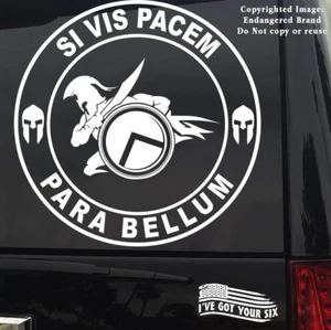 Si quieres paz Prepárate para la guerra Si Vis Pacem Pegatina redonda - Imagen 1 de 10