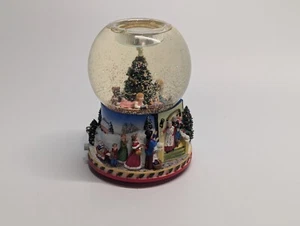 PartyLite P7655 Teelicht Schneekugel Weihnachten Morgen Musik Dekoration - Bild 1 von 4
