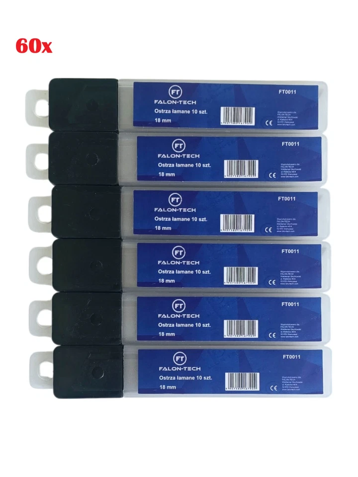 60 Stk. Abbrechklingen für Cuttermesser 18mm Cutter Klingen Cuttermesserklingen - Bild 1 von 4