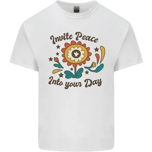 Invite Peace Into Your Day Hippy Love 60s Kids T-Shirt Boys Girls - Picture 1 of 67