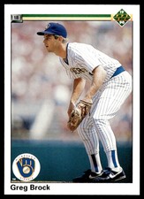1990 Upper Deck #514 Greg Brock Milwaukee Brewers