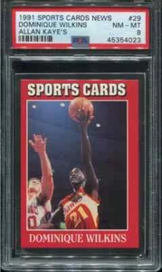 PSA 8 NM MINT 1991 SPORTS CARDS NEWS DOMINIQUE WILKINS #29 HAWKS 54023 B241 - Picture 1 of 1