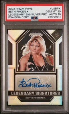 2023 Prizm WWE BETH PHOENIX Legendary Signatures Prizm Silver PSA 10 Auto 10 - Image 1 of 3