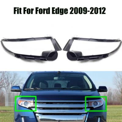 2Pcs Headlight Headlamp Clear Lens Left Right Cover Fit For Ford Edge 2009-2012 Foto 1 de 4