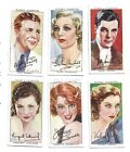 FILM STARS 6 CARDS FROM THE THIRD SERIES JOHN PLAYERS CIGARETTES 1