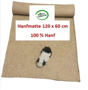 Hanfmatte Nagermatte 100% Hanf Pipipad Meerschweinchen Kaninchen Nager 120x60cm - Bild 1 von 4