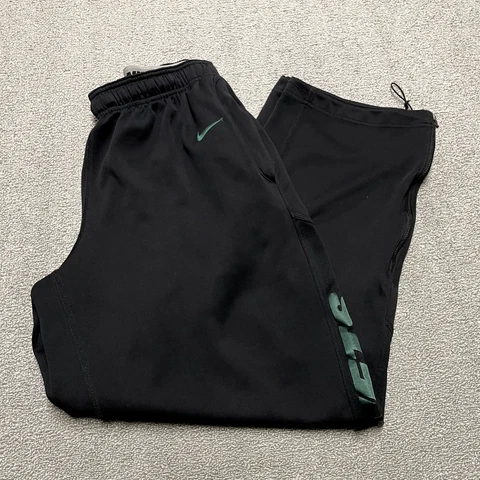New York Jets Pants Men Large Black NFL Football Sweatpants Gray Athletic Gym Cover