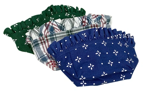 Longaberger Liner Lot for Salt and Pepper Basket Green, Blue & Market Plaid Cover