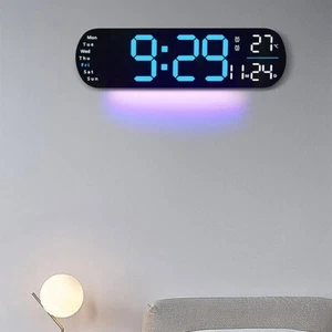 Große digitale LED Wanduhr Temperatur Datum Fernbedienung Umgebungslicht Timing - Bild 1 von 28