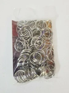 Split Key Rings-Nickel Plated 1" 100 pack Tandy Leather 1175-12  - Picture 1 of 2
