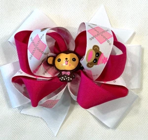 Beautiful Brown Monkey inspired hair bow for girls. - Picture 1 of 2