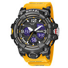 Montre de sport pour homme SMAEL montre-bracelet numérique militaire grand cadran DEL lumière chronomètre