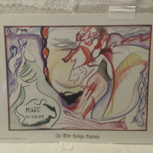 art print 11 x 14 unframed by Mike Thompson All the Kings Horses - Picture 1 of 1