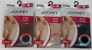 Womens Jockey Essentials Non Compression Smoothing Black Slip Short 4XL 3 Pack - Picture 1 of 2