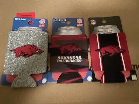 Arkansas Razorbacks Can Insulator Cooler Kolder New Lot Of 3 New Cover
