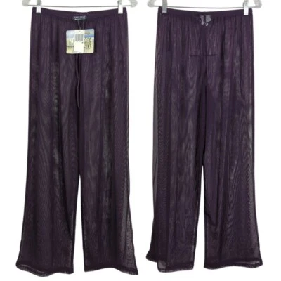 Anne Cole Vintage Sheer Mesh Swimwear coverup Pants Beach wear size M - Image 1 of 4