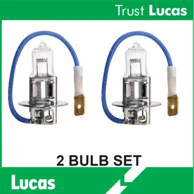 2 x Genuine LUCAS H3 LLB453 Halogen Bulb Headlight Foglight PK22s 12V 55W - Image 1 of 3
